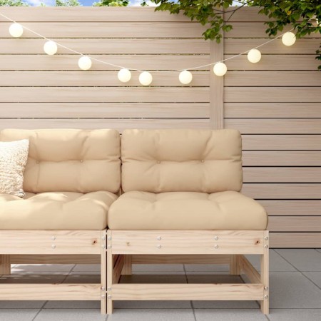 Central sofa with solid pine wood cushions by vidaXL, Modular outdoor sofas - Ref: Foro24-825548, Price: 82,05 €, Discount: %