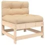 Central sofa with solid pine wood cushions by vidaXL, Modular outdoor sofas - Ref: Foro24-825548, Price: 73,34 €, Discount: %