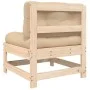 Central sofa with solid pine wood cushions by vidaXL, Modular outdoor sofas - Ref: Foro24-825548, Price: 73,34 €, Discount: %