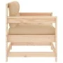 Garden armchairs with cushions 2 pcs solid pine wood by vidaXL, Modular outdoor sofas - Ref: Foro24-825562, Price: 147,11 €, ...