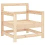 Garden armchairs with cushions 2 pcs solid pine wood by vidaXL, Modular outdoor sofas - Ref: Foro24-825562, Price: 147,11 €, ...