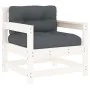 Garden armchairs with cushions 2 pcs solid white pine wood by vidaXL, Modular outdoor sofas - Ref: Foro24-825563, Price: 212,...