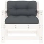 Garden armchairs with cushions 2 pcs solid white pine wood by vidaXL, Modular outdoor sofas - Ref: Foro24-825563, Price: 212,...