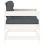 Garden armchairs with cushions 2 pcs solid white pine wood by vidaXL, Modular outdoor sofas - Ref: Foro24-825563, Price: 215,...