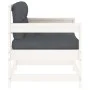 Garden armchairs with cushions 2 pcs solid white pine wood by vidaXL, Modular outdoor sofas - Ref: Foro24-825563, Price: 212,...