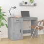 Escritorio con armario contrachapada gris hormigón de vidaXL, Escritorios - Ref: Foro24-3185435, Precio: 159,21 €, Descuento: %