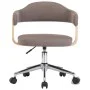 Swivel dining chairs 2 pcs curved wood gray taupe fabric by vidaXL, dining chairs - Ref: Foro24-3054905, Price: 295,32 €, Dis...