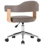 Swivel dining chairs 2 pcs curved wood gray taupe fabric by vidaXL, dining chairs - Ref: Foro24-3054905, Price: 295,32 €, Dis...