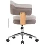Swivel dining chairs 2 pcs curved wood gray taupe fabric by vidaXL, dining chairs - Ref: Foro24-3054905, Price: 295,32 €, Dis...