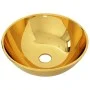 Lavabo 28x10 cm cerámica dorado de vidaXL, Lavabos - Ref: Foro24-143490, Precio: 65,46 €, Descuento: %
