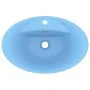 Lavabo lujoso con rebosadero cerámica azul claro 58,5x39 cm de vidaXL, Lavabos - Ref: Foro24-146934, Precio: 68,69 €, Descuen...