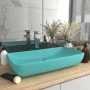 Luxury rectangular matte light green ceramic washbasin 71x38 cm by vidaXL, Sinks - Ref: Foro24-146958, Price: 71,73 €, Discou...