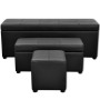 Black indoor trunk bench with stool, 3 units by vidaXL, Benches for halls and storage - Ref: Foro24-241106, Price: 234,04 €, ...
