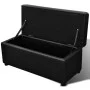 Black indoor trunk bench with stool, 3 units by vidaXL, Benches for halls and storage - Ref: Foro24-241106, Price: 229,94 €, ...