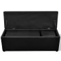 Black indoor trunk bench with stool, 3 units by vidaXL, Benches for halls and storage - Ref: Foro24-241106, Price: 229,94 €, ...