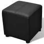 Black indoor trunk bench with stool, 3 units by vidaXL, Benches for halls and storage - Ref: Foro24-241106, Price: 229,94 €, ...
