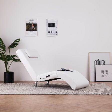 Massageliege mit weißem Kunstlederkissen von vidaXL, Tagesbetten - Ref: Foro24-281285, Preis: 253,39 €, Rabatt: %