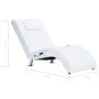 Diván de masaje con almohada de cuero sintético blanco de vidaXL, Divanes - Ref: Foro24-281285, Precio: 249,04 €, Descuento: %