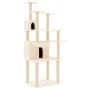 Cat scratching post with cream sisal posts 166 cm by vidaXL, Cat furniture - Ref: Foro24-171723, Price: 78,54 €, Discount: %