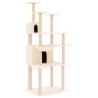 Katzenkratzbaum mit cremefarbenen Sisalstämmen, 166 cm von vidaXL, Katzenmöbel - Ref: Foro24-171723, Preis: 74,43 €, Rabatt: %