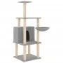 Cat scratching post with light gray sisal posts 132 cm by vidaXL, Cat furniture - Ref: Foro24-171727, Price: 49,85 €, Discoun...