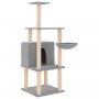 Katzenkratzbaum mit hellgrauen Sisalstämmen 132 cm von vidaXL, Katzenmöbel - Ref: Foro24-171727, Preis: 45,64 €, Rabatt: %