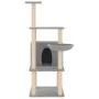 Cat scratching post with light gray sisal posts 132 cm by vidaXL, Cat furniture - Ref: Foro24-171727, Price: 49,85 €, Discoun...