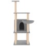 Katzenkratzbaum mit hellgrauen Sisalstämmen 132 cm von vidaXL, Katzenmöbel - Ref: Foro24-171727, Preis: 45,64 €, Rabatt: %