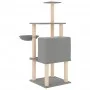 Cat scratching post with light gray sisal posts 132 cm by vidaXL, Cat furniture - Ref: Foro24-171727, Price: 49,85 €, Discoun...