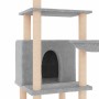 Katzenkratzbaum mit hellgrauen Sisalstämmen 132 cm von vidaXL, Katzenmöbel - Ref: Foro24-171727, Preis: 45,64 €, Rabatt: %