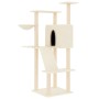Rascador para gatos con postes de sisal color crema 143 cm de vidaXL, Mobiliario para gatos - Ref: Foro24-171729, Precio: 67,...