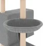 Cat scratching post with light gray sisal posts 143 cm by vidaXL, Cat furniture - Ref: Foro24-171730, Price: 53,31 €, Discoun...