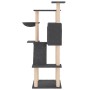 Katzenkratzbaum mit dunkelgrauen Sisalstämmen, 143 cm von vidaXL, Katzenmöbel - Ref: Foro24-171731, Preis: 55,83 €, Rabatt: %