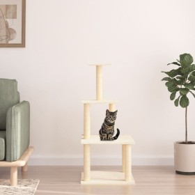 Cat scratching post with cream sisal posts 111 cm by vidaXL, Cat furniture - Ref: Foro24-171732, Price: 39,93 €, Discount: %
