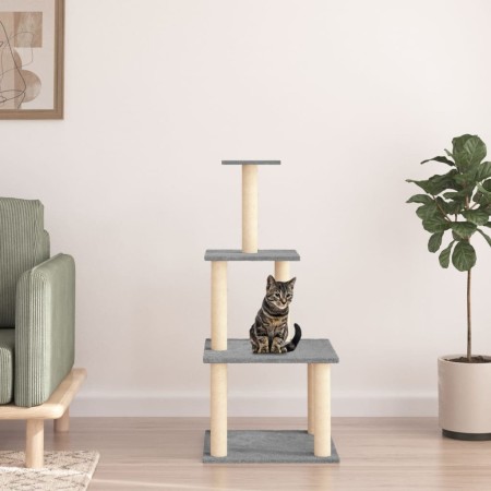 Katzenkratzbaum mit hellgrauen Sisalstämmen, 111 cm von vidaXL, Katzenmöbel - Ref: Foro24-171733, Preis: 39,78 €, Rabatt: %