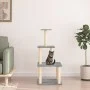 Rascador para gatos con postes de sisal gris claro 111 cm de vidaXL, Mobiliario para gatos - Ref: Foro24-171733, Precio: 40,4...