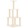 Katzenkratzbaum mit cremefarbenen Sisalstämmen, 111 cm von vidaXL, Katzenmöbel - Ref: Foro24-171732, Preis: 39,93 €, Rabatt: %