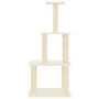 Cat scratching post with cream sisal posts 111 cm by vidaXL, Cat furniture - Ref: Foro24-171732, Price: 40,63 €, Discount: %