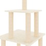 Katzenkratzbaum mit cremefarbenen Sisalstämmen, 111 cm von vidaXL, Katzenmöbel - Ref: Foro24-171732, Preis: 39,93 €, Rabatt: %