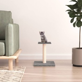 Poste rascador para gatos con plataforma gris claro 38 cm