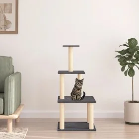 Cat scratcher with dark gray sisal posts 111 cm by vidaXL, Cat furniture - Ref: Foro24-171734, Price: 44,00 €, Discount: %