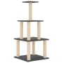 Katzenkratzbaum mit dunkelgrauen Sisalpfosten 111 cm von vidaXL, Katzenmöbel - Ref: Foro24-171734, Preis: 43,92 €, Rabatt: %