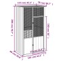 Galvanized steel anthracite gray bird cage 115x78x200 cm by vidaXL, Feet and bird cages - Ref: Foro24-172342, Price: 202,76 €...