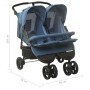 Marineblauer Caddy für Manschettenknöpfe aus Stahl von vidaXL, Kinderwagen - Ref: Foro24-10244, Preis: 251,10 €, Rabatt: %