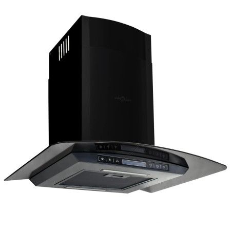 Campana extractora pared 60 cm acero inoxidable 756 m³/h negro de vidaXL, Extractores - Ref: Foro24-50709, Precio: 203,21 €