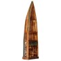 Botellero de madera maciza reciclada 50x40x180 cm
