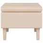 Stool with wooden legs upholstered in cream fabric by vidaXL, Folding stools and chairs - Ref: Foro24-329434, Price: 68,28 €,...
