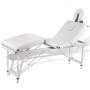 Cremeweißer, klappbarer 4-Körper-Massagetisch aus Aluminium von vidaXL, Massageliegen - Ref: Foro24-110100, Preis: 219,01 €, ...