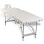 Cremeweißer, klappbarer 4-Körper-Massagetisch aus Aluminium von vidaXL, Massageliegen - Ref: Foro24-110100, Preis: 206,43 €, ...