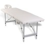 Mesa camilla de masaje de aluminio plegable de 4 cuerpos blanco